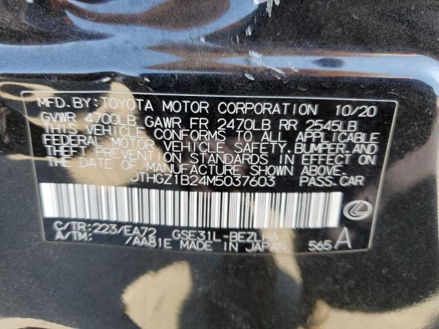 2021 Lexus Is 350 F-Sport VIN: JTHGZ1B24M5037603 Lot: 54640254