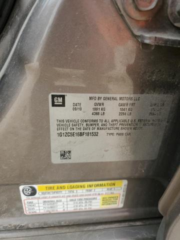 1G1ZC5E16BF181532 2011 Chevrolet Malibu 1Lt