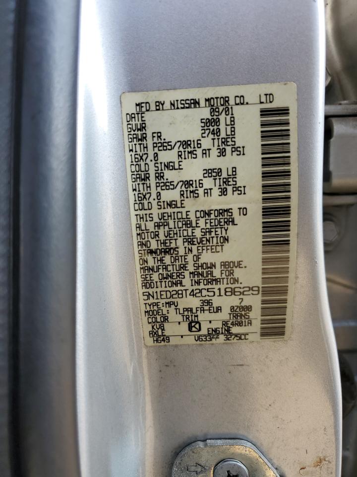 5N1ED28T42C518629 2002 Nissan Xterra Xe