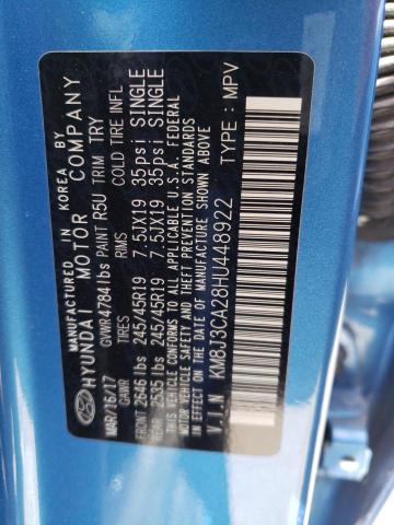 2017 Hyundai Tucson Limited VIN: KM8J3CA28HU448922 Lot: 57204974