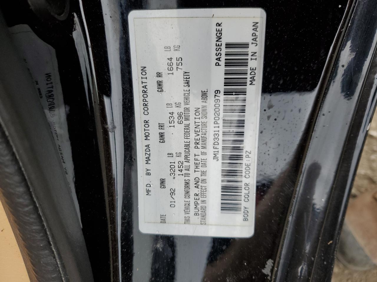 JM1FD3311P0200979 1993 Mazda Rx7