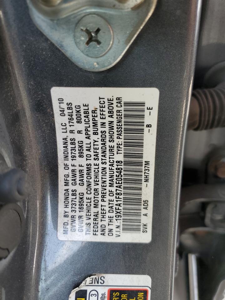 19XFA1F87AE054818 2010 Honda Civic Ex