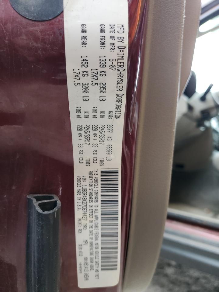 1J8GR48K27C674427 2007 Jeep Grand Cherokee Laredo