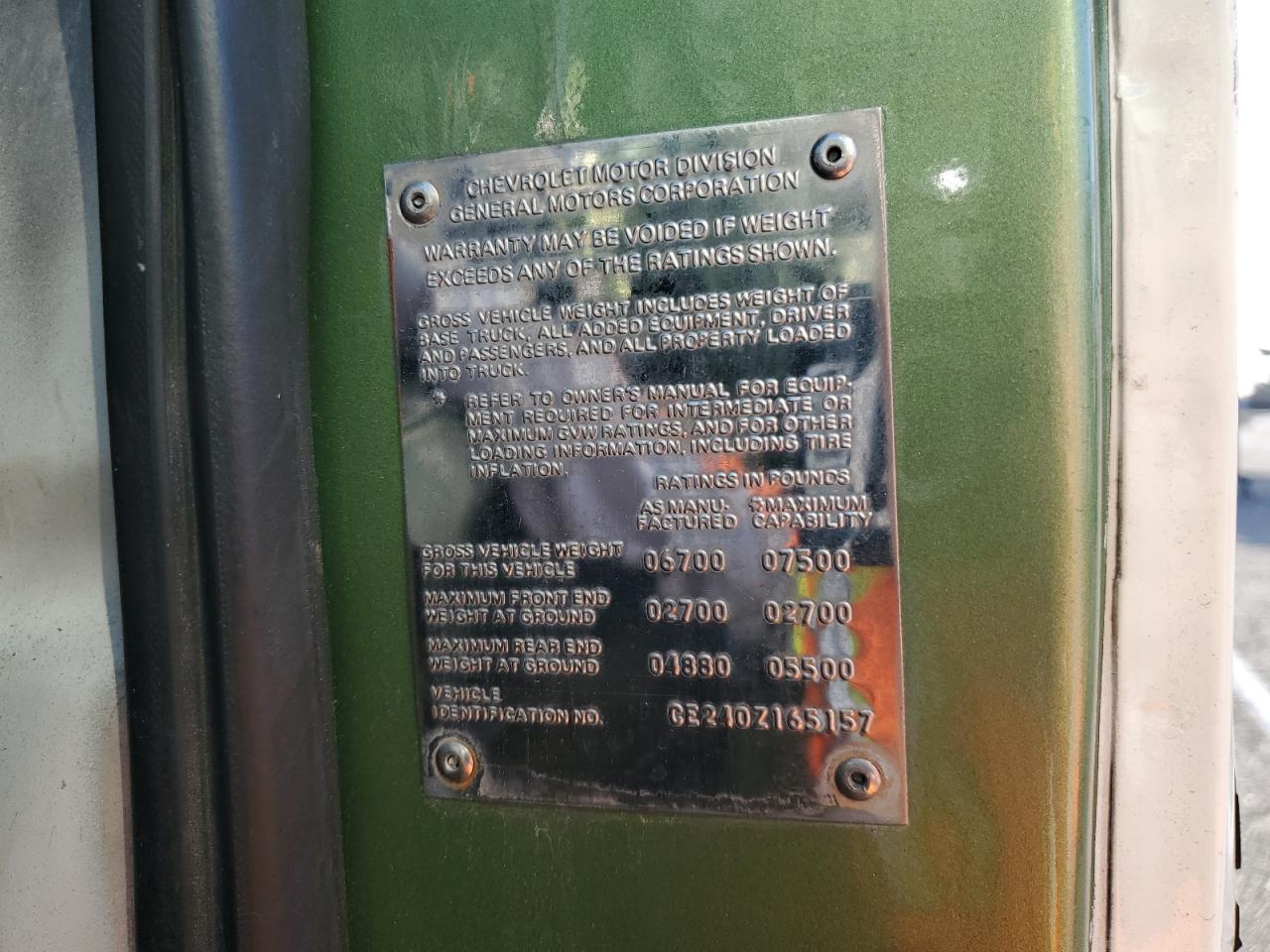 CE240Z165157 1970 Chevrolet C20