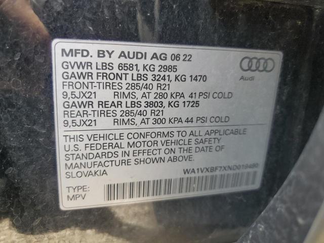 VIN WA1VXBF7XND019490 2022 Audi Q7, Prestige no.13