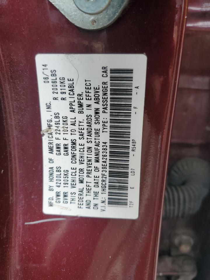 1HGCR2F39EA263834 2014 Honda Accord Lx