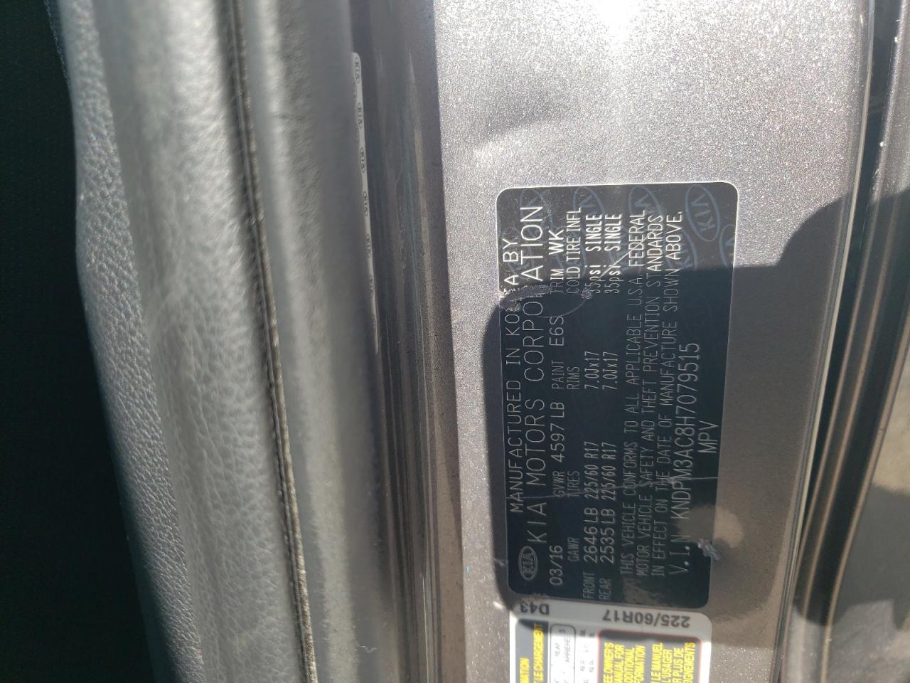 KNDPM3AC8H7079515 2017 Kia Sportage Lx