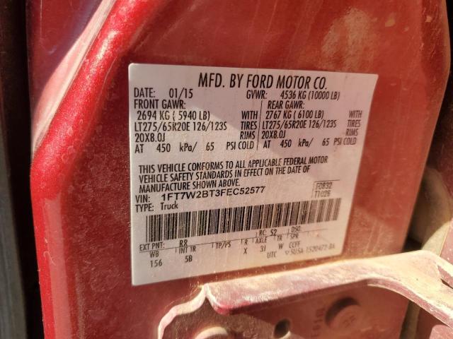 2015 Ford F250 Super Duty VIN: 1FT7W2BT3FEC52577 Lot: 54614574