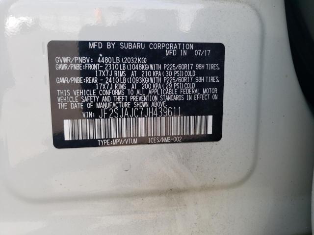2018 SUBARU FORESTER 2 - JF2SJAJC7JH439611