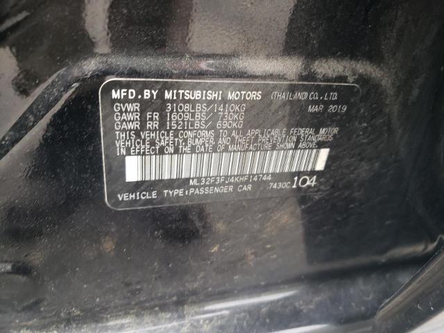 2019 Mitsubishi Mirage G4 Es VIN: ML32F3FJ4KHF14744 Lot: 53916624