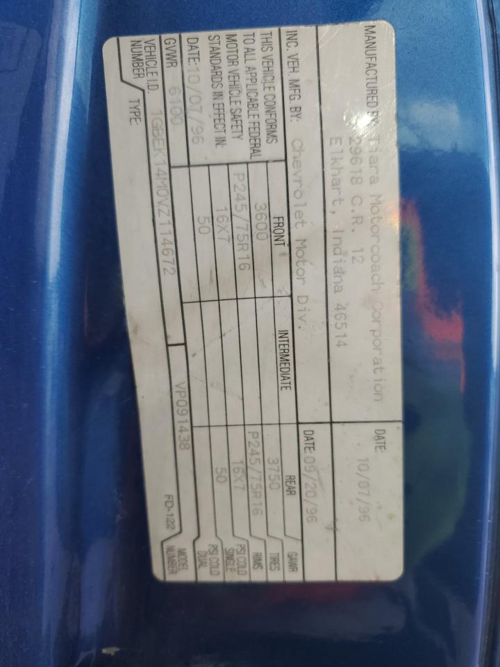 1GBEK14M0VZ114672 1997 Chevrolet Gmt-400 K1500