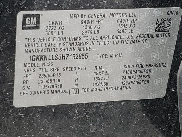 2017 GMC ACADIA SLE 1GKKNLLS8HZ152855