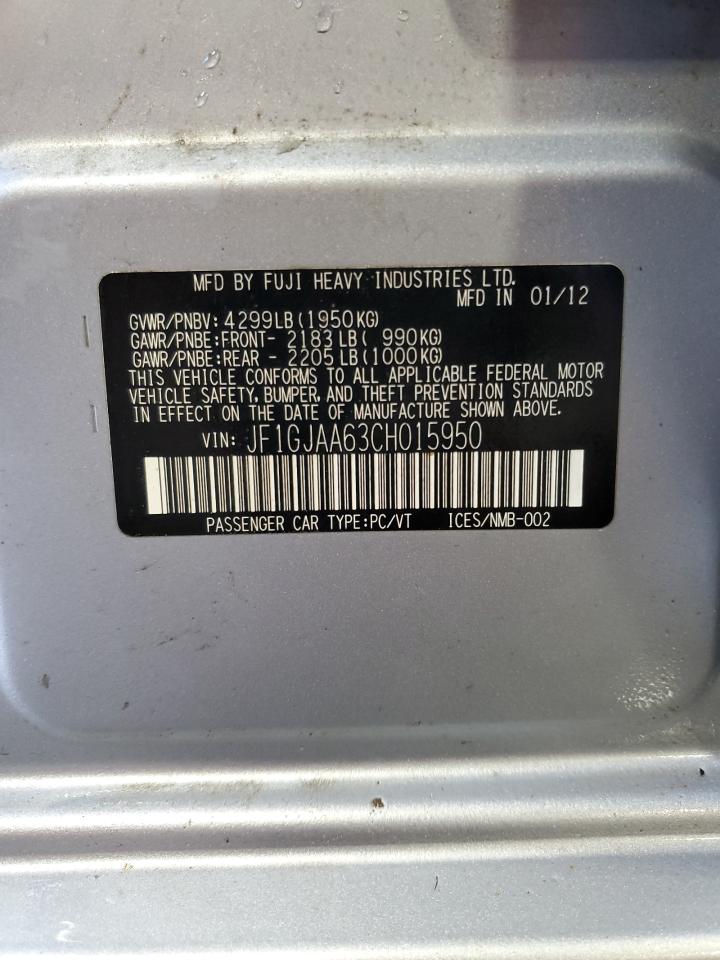 JF1GJAA63CH015950 2012 Subaru Impreza