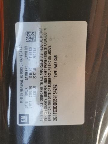 2011 Chevrolet Camaro Lt VIN: 2G1FC3DD0B9154242 Lot: 56110974