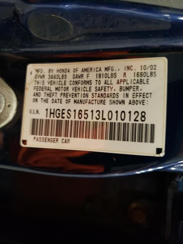 1HGES16513L010128 2003 Honda Civic Lx