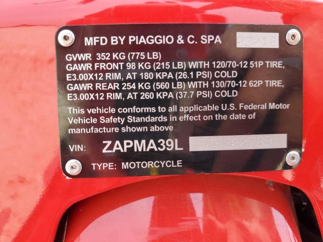 2018 VESPA CHELSEA ZAPMA39L5J5200789