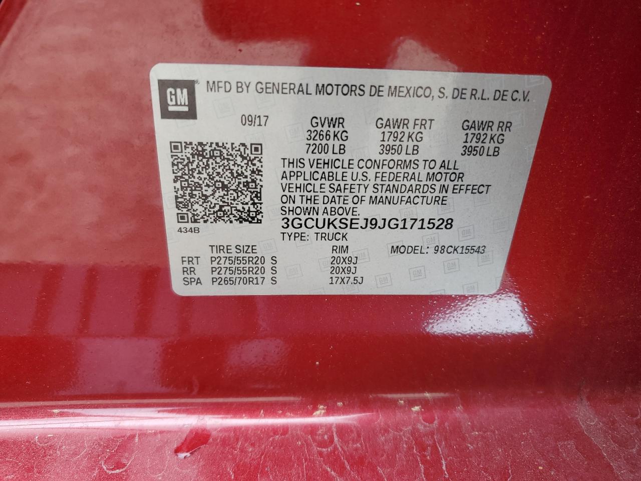 3GCUKSEJ9JG171528 2018 Chevrolet Silverado K1500 Ltz