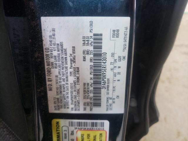 2014 Ford Fusion Titanium VIN: 3FA6P0K95ER143010 Lot: 54546694