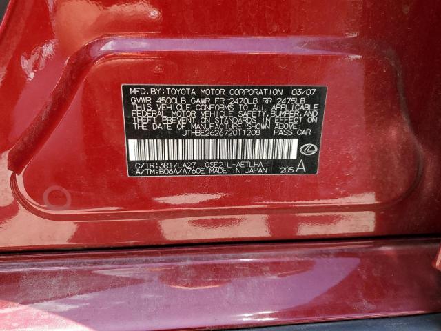 2007 Lexus Is 350 VIN: JTHBE262672011208 Lot: 56523894