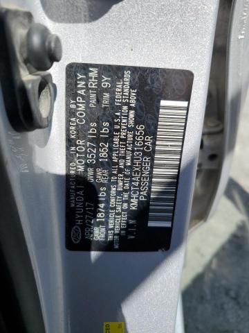 2017 Hyundai Accent Se VIN: KMHCT4AEXHU316656 Lot: 53189104