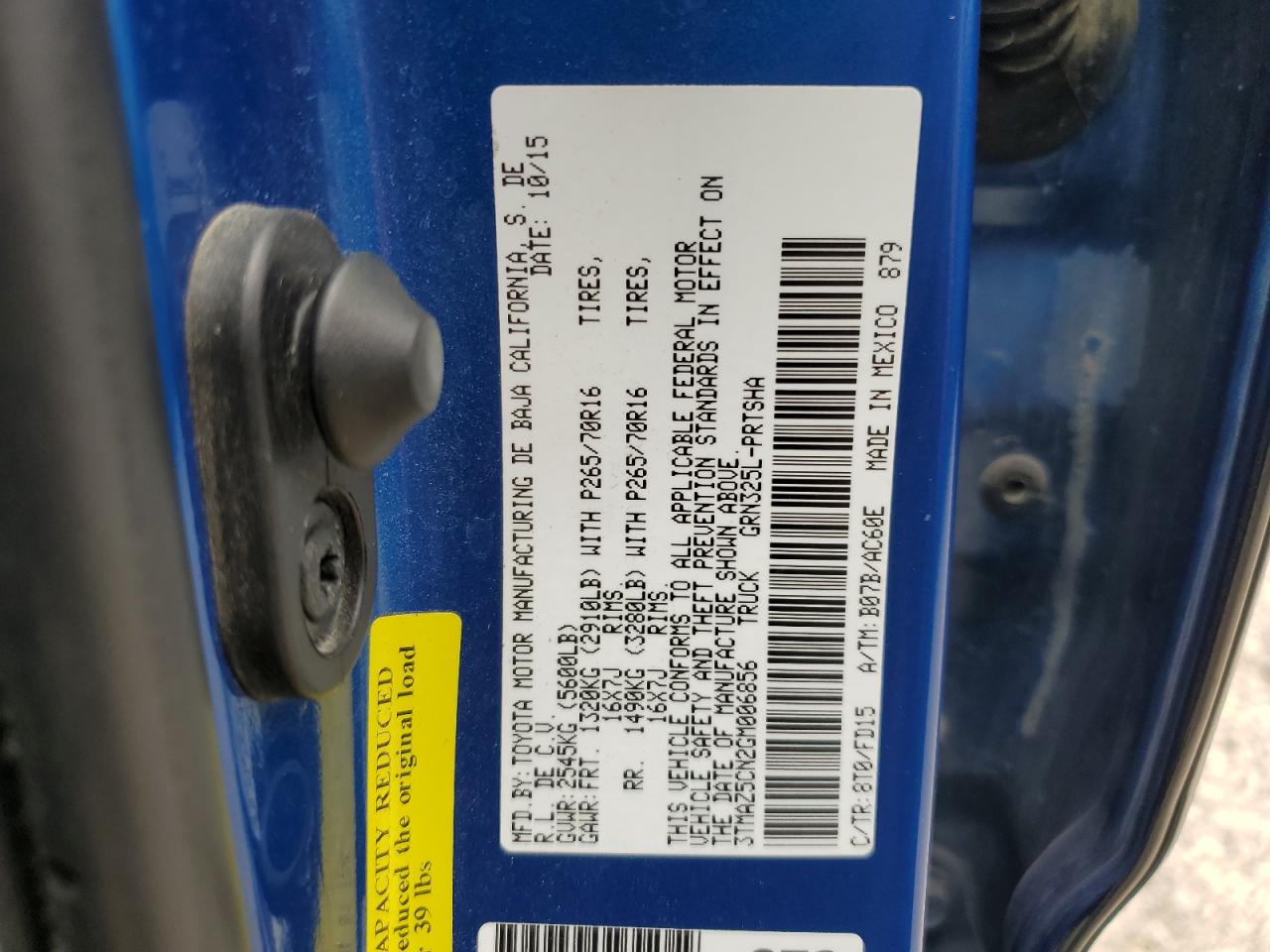 3TMAZ5CN2GM006856 2016 Toyota Tacoma Double Cab