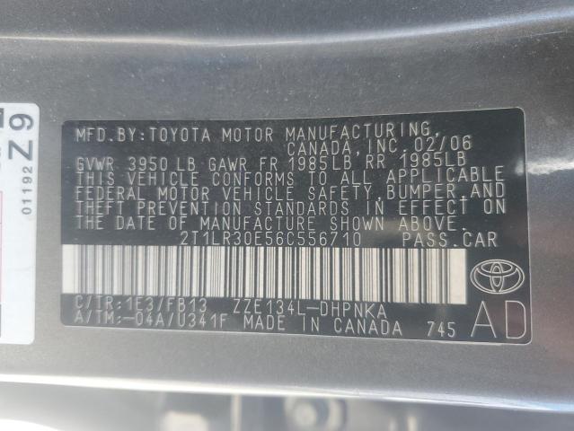 2006 Toyota Corolla Matrix Base VIN: 2T1LR30E56C556710 Lot: 54573954