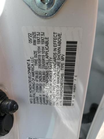 2022 Honda Cr-V Touring VIN: 7FARW2H92NE026486 Lot: 54987554