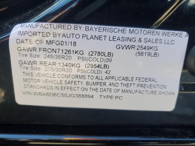 VIN WBA6D6C50JG388894 2018 BMW 6 Series, 650 Xi Gra... no.12