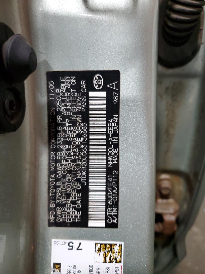 JTDKB20U063136685 2006 Toyota Prius