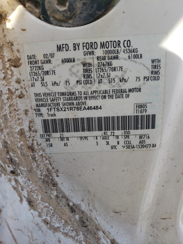 1FTSX21R78EA46484 2008 Ford F250 Super Duty