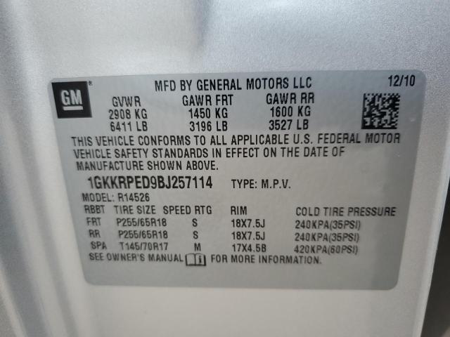 2011 GMC Acadia Sle VIN: 1GKKRPED9BJ257114 Lot: 56474224