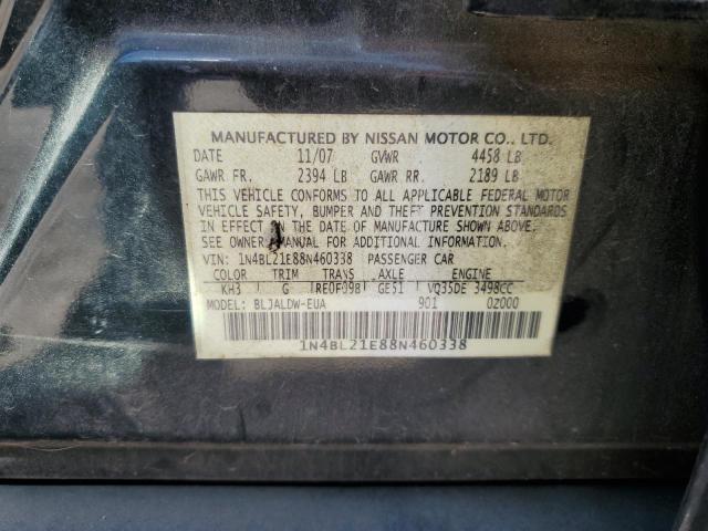 2008 Nissan Altima 3.5Se VIN: 1N4BL21E88N460338 Lot: 53212834