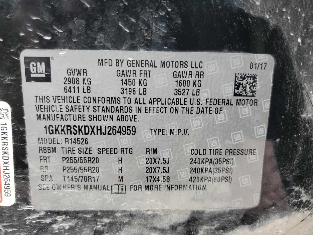 1GKKRSKDXHJ264959 2017 GMC Acadia Limited Slt-2