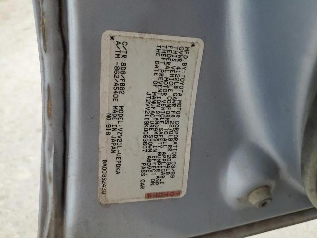 JT2VV21E9K0063607 1989 Toyota Camry Dlx