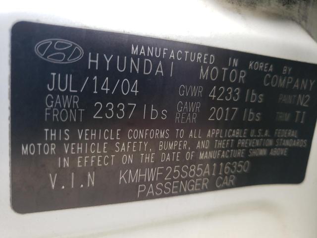 2005 Hyundai Sonata Gl VIN: KMHWF25S85A116350 Lot: 56493014