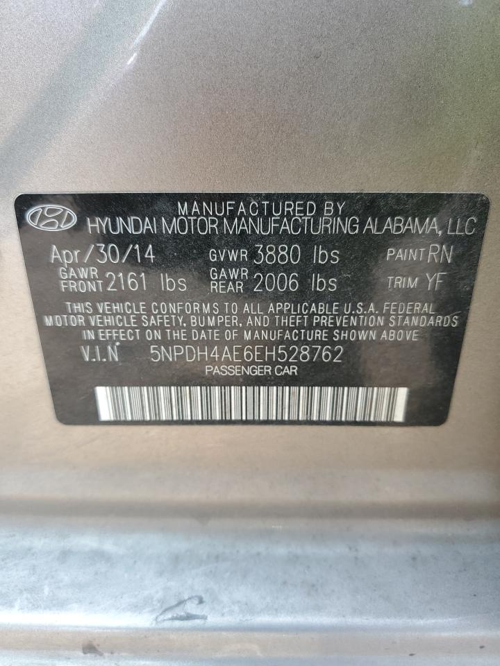 5NPDH4AE6EH528762 2014 Hyundai Elantra Se