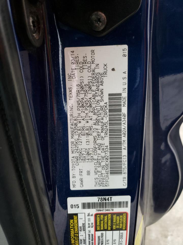 5TFUX4EN9EX027334 2014 Toyota Tacoma Access Cab
