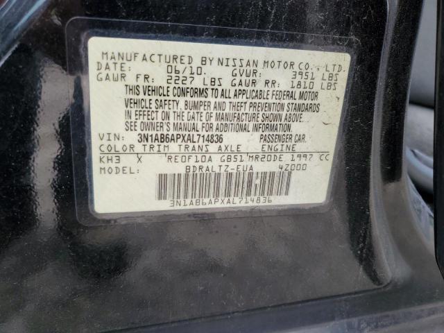 2010 Nissan Sentra 2.0 VIN: 3N1AB6APXAL714836 Lot: 54406054