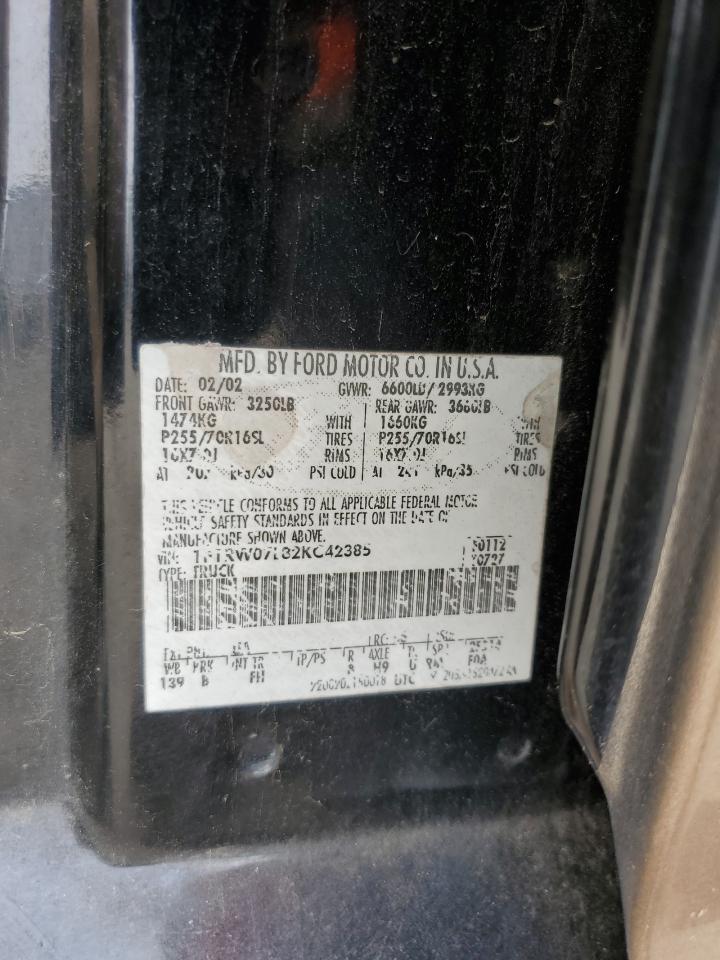 1FTRW07L82KC42385 2002 Ford F150 Supercrew