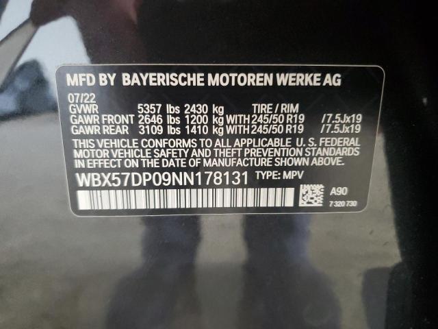 2022 BMW X3 xDrive30I VIN: WBX57DP09NN178131 Lot: 53536284