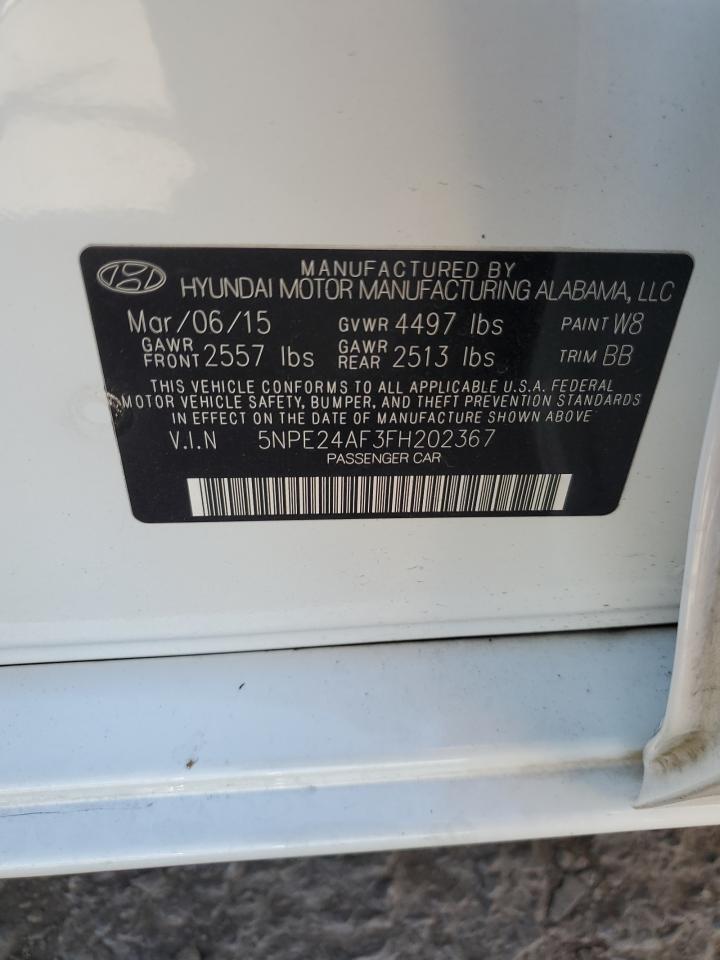 5NPE24AF3FH202367 2015 Hyundai Sonata Se