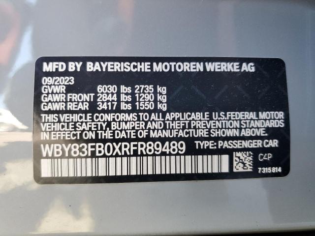 2024 BMW I4 XDRIVE - WBY83FB0XRFR89489