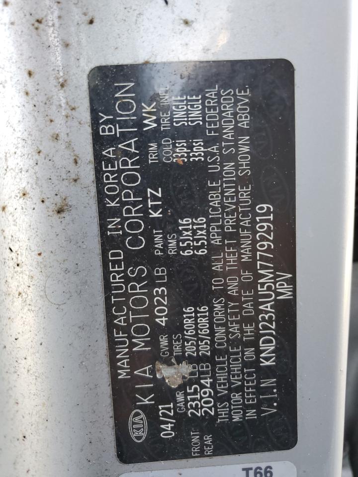 KNDJ23AU5M7792919 2021 Kia Soul Lx