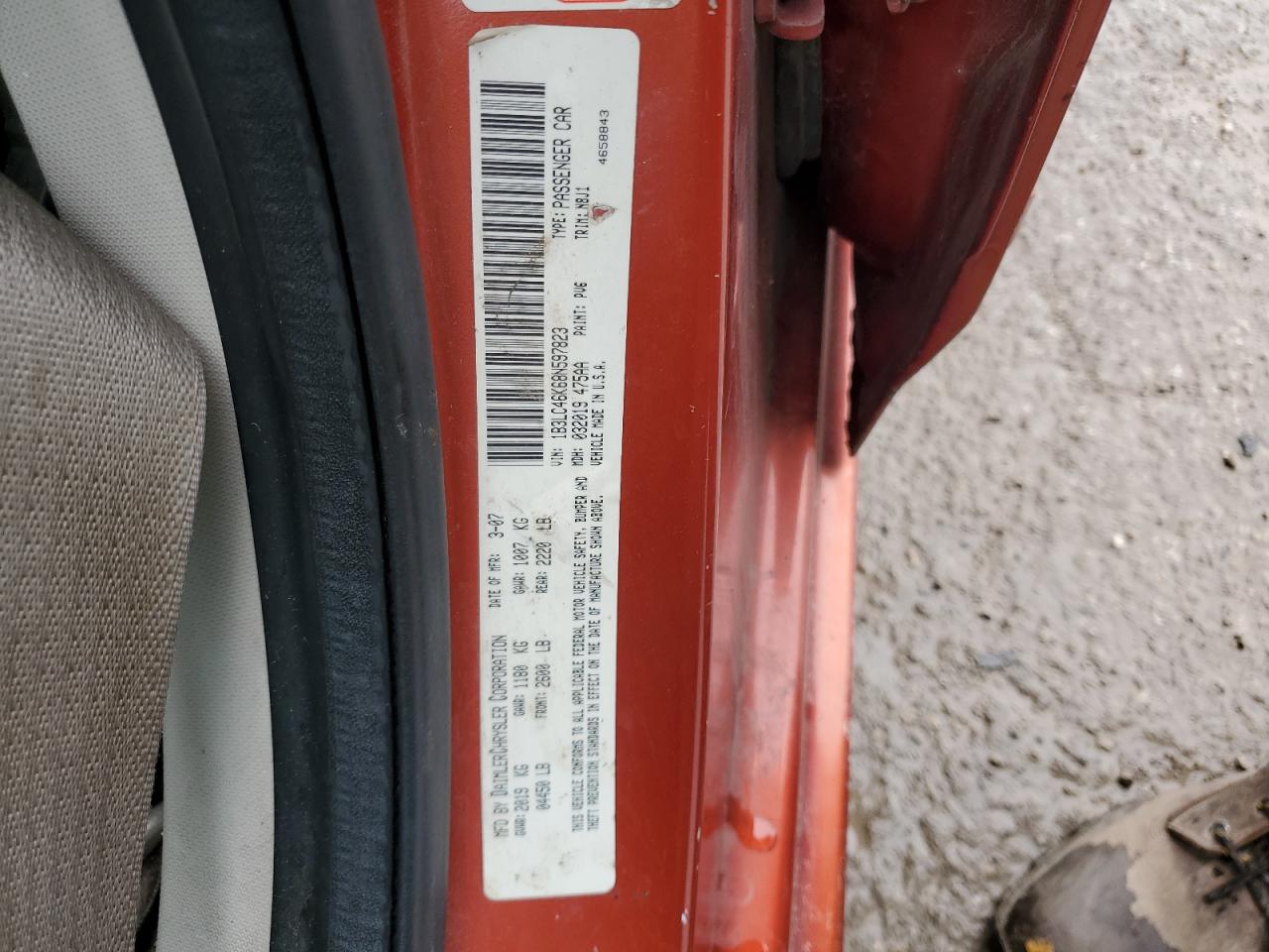 1B3LC46K68N597823 2008 Dodge Avenger Se