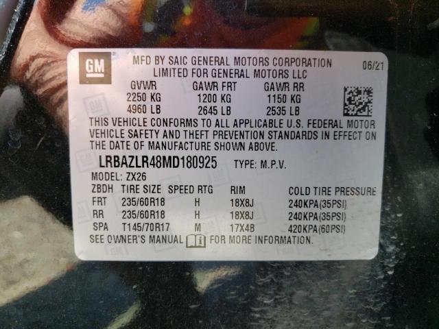 2021 Buick Envision Preferred VIN: LRBAZLR48MD180925 Lot: 55575184