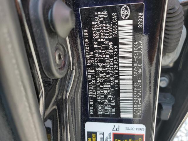 2017 Toyota Camry Le VIN: 4T1BF1FK2HU331359 Lot: 54745254