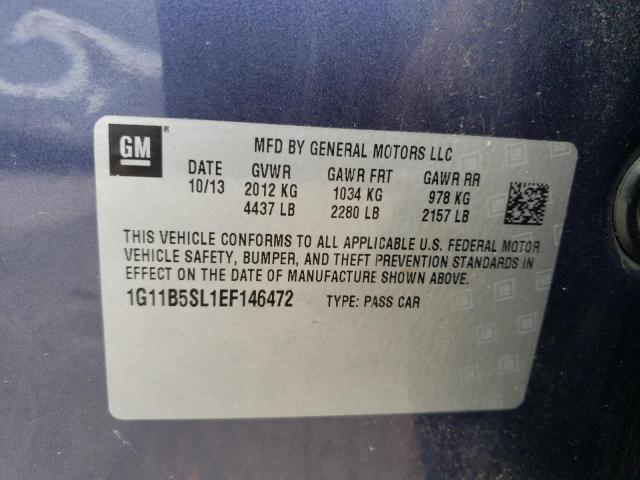 2014 Chevrolet Malibu Ls VIN: 1G11B5SL1EF146472 Lot: 54534874