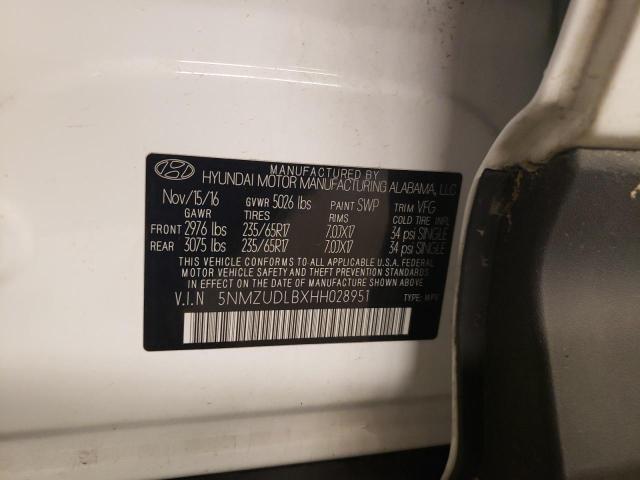 2017 HYUNDAI SANTA FE S - 5NMZUDLBXHH028951