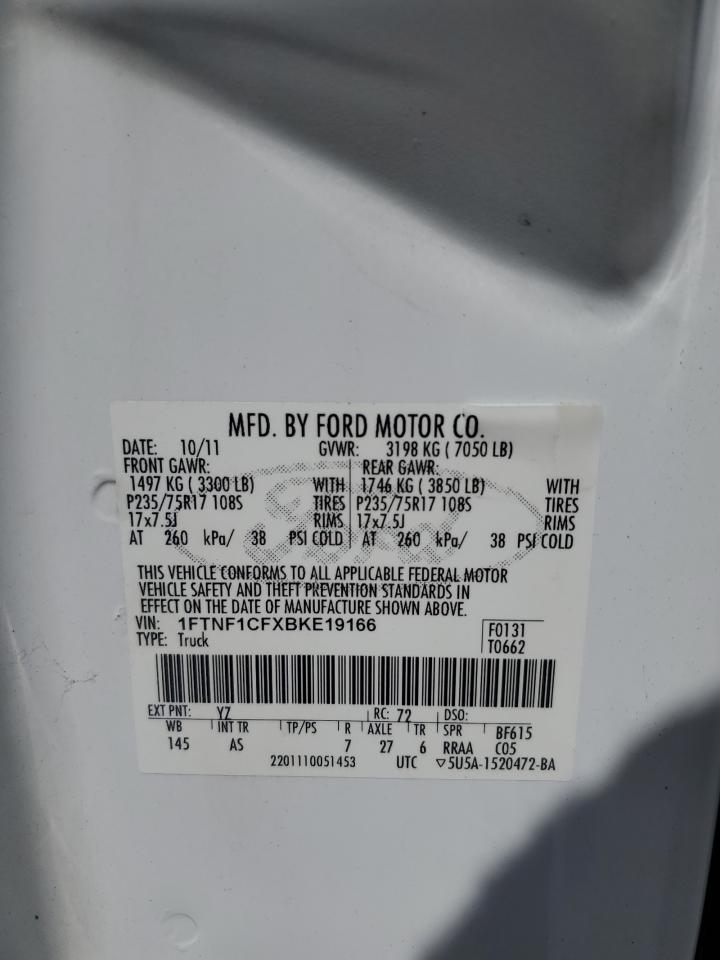 1FTNF1CFXBKE19166 2011 Ford F150