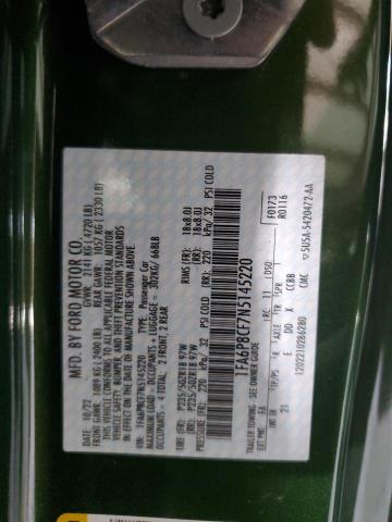 2022 Ford Mustang Gt VIN: 1FA6P8CF7N5145220 Lot: 56785374